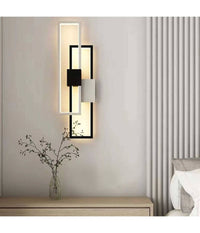 Applique Led Rettangolare 2x23w Cct 3000k A 6500k Parete Dimmerabile Telecomando         