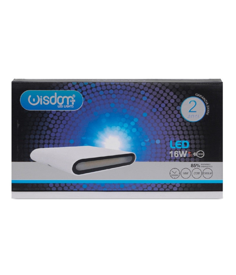 Applique Led Rettangolare Slim 16watt Bianco Luce Bianca Naturale Fredda Xc-9048         