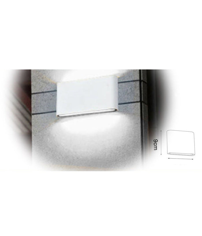 Applique Led Rettangolare Slim 16watt Bianco Luce Bianca Naturale Fredda Xc-9048         