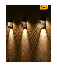 Applique Led Ricaricabile 3watt Con Pannello Solare Ip65 Luce 3000k 6500k Yh0614  -bianco Caldo      -