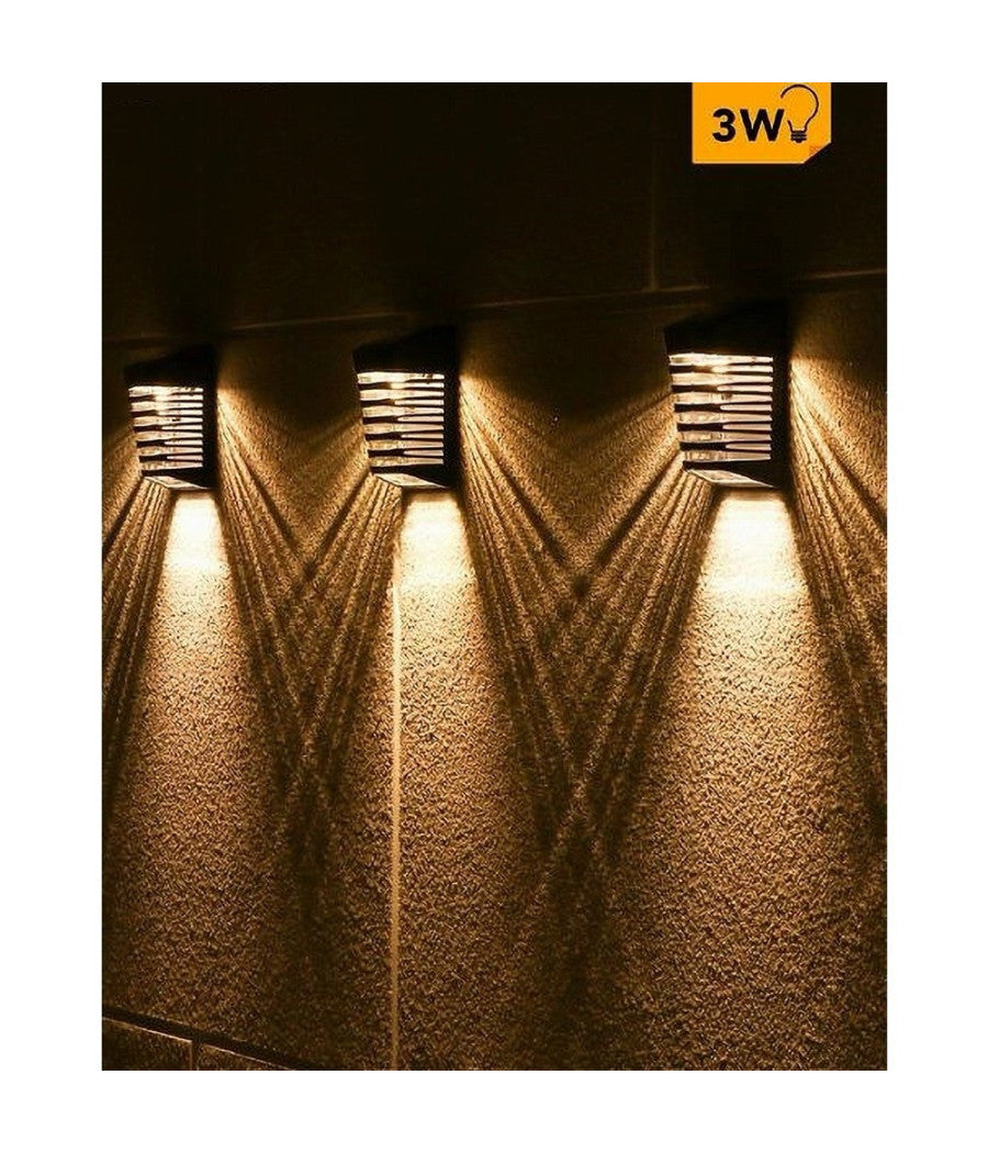 Applique Led Ricaricabile 3watt Con Pannello Solare Ip65 Luce 3000k 6500k Yh0614         