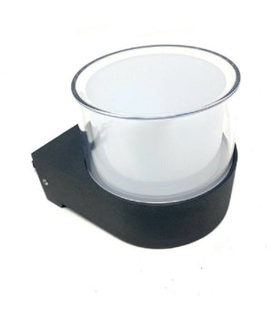 Applique Moderna A Led Per Esterno Da Parete Nero 7w Luce 6500k 3000k 4000k Es57  -bianco Freddo      -