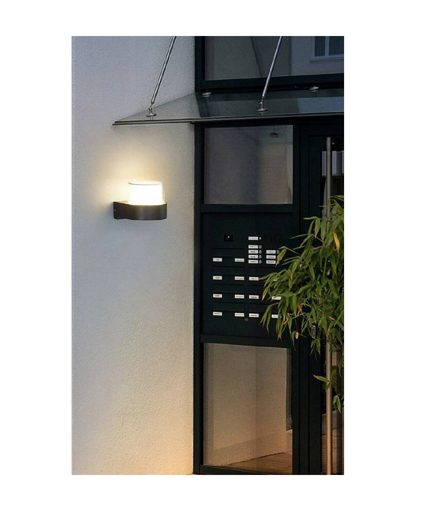 Applique Moderna A Led Per Esterno Da Parete Nero 7w Luce 6500k 3000k 4000k Es57         