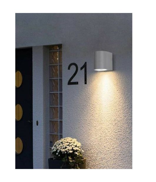 Applique Moderno A Parete Per Esterno Lampada Giardino Faretto Gu10 Ip65 Es53         