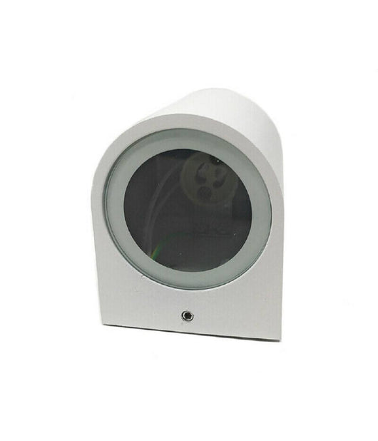 Applique Moderno A Parete Per Esterno Lampada Giardino Faretto Gu10 Ip65 Es53  Bianco       