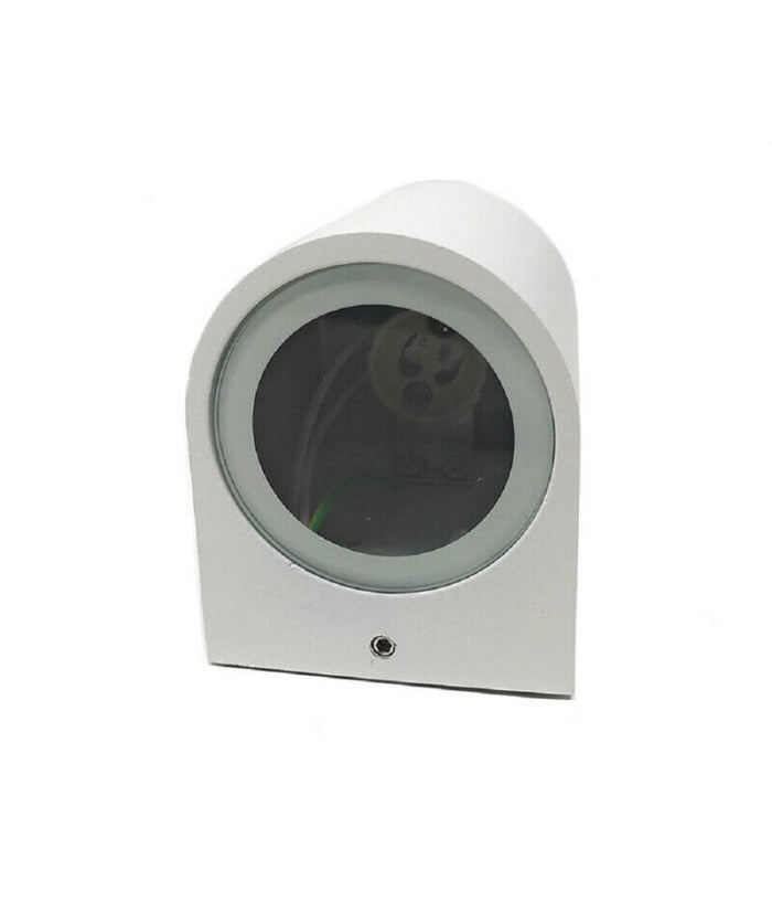 Applique Moderno A Parete Per Esterno Lampada Giardino Faretto Gu10 Ip65 Es53  Bianco       