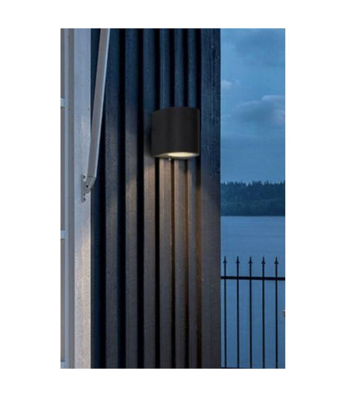 Applique Moderno A Parete Per Esterno Lampada Giardino Faretto Gu10 Ip65 Es53         