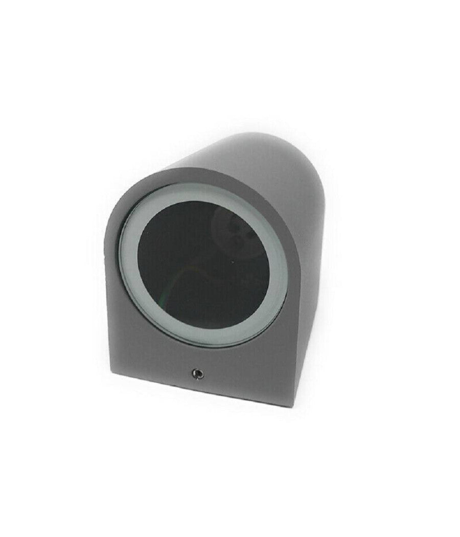 Applique Moderno A Parete Per Esterno Lampada Giardino Faretto Gu10 Ip65 Es53  Grigio       