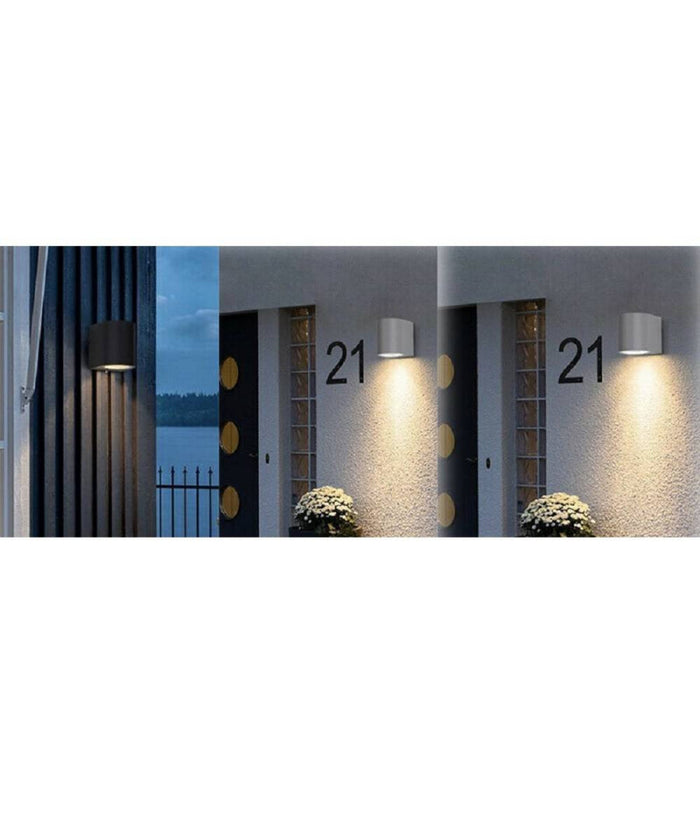 Applique Moderno A Parete Per Esterno Lampada Giardino Faretto Gu10 Ip65 Es53         