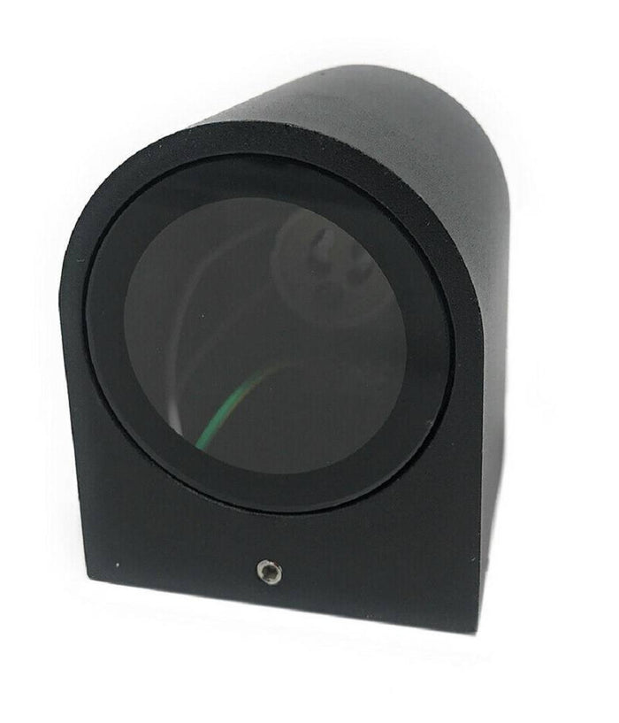 Applique Moderno A Parete Per Esterno Lampada Giardino Faretto Gu10 Ip65 Es53  Nero       
