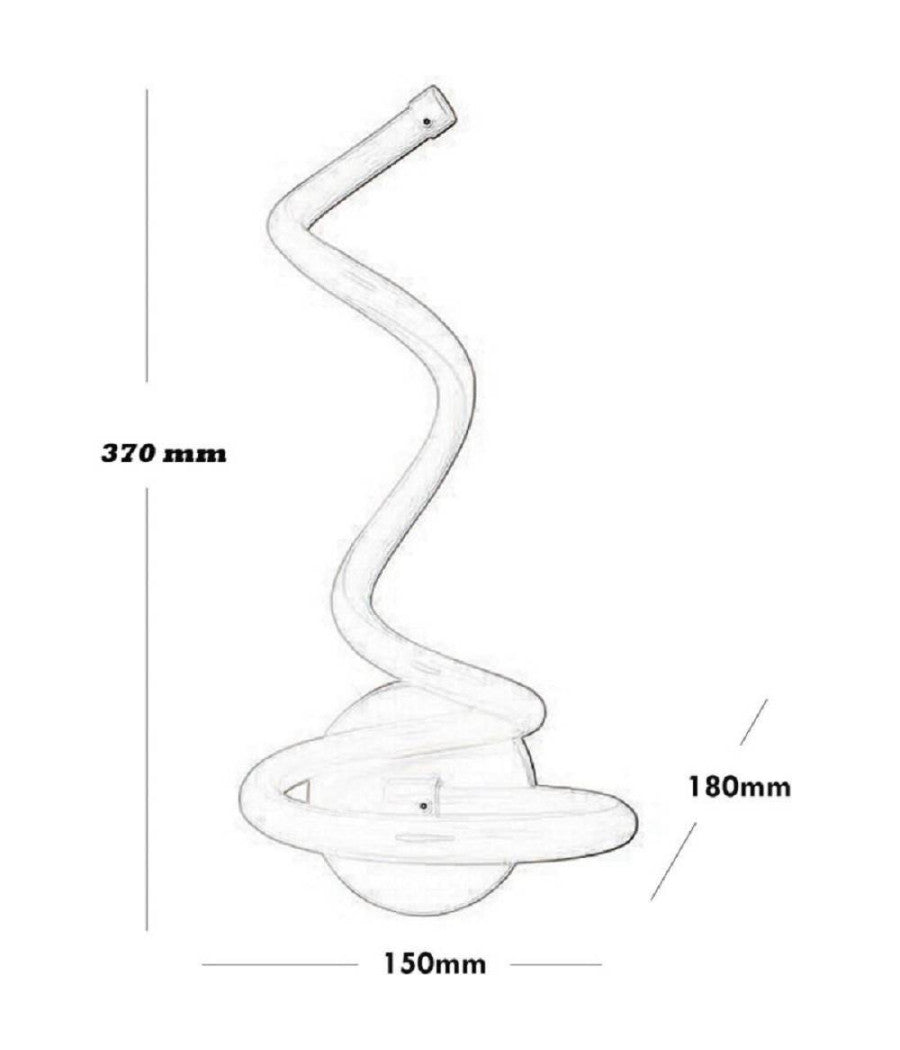 Applique Moderno Spirale Led 12 W Da Parete Abat Jour 3 Colorazione Luce E24-3c         