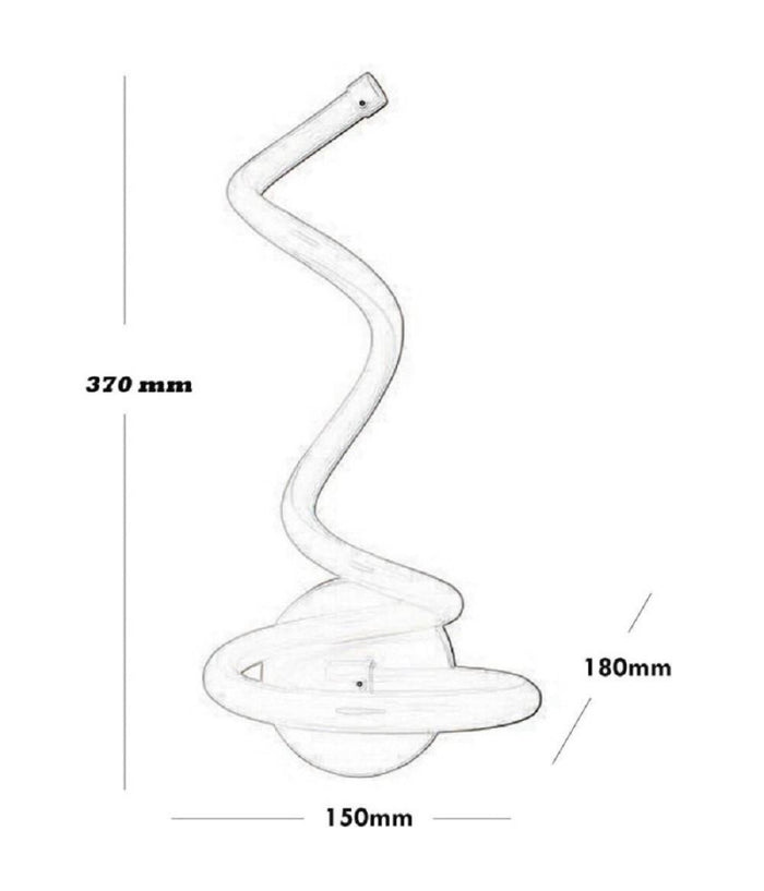 Applique Moderno Spirale Led 12 W Da Parete Abat Jour 3 Colorazione Luce E24-3c         