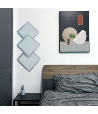 Applique Moderno Triplo Rombi A Led 14w Da Parete 3 Colorazioni Di Luce Aq31-b3c         