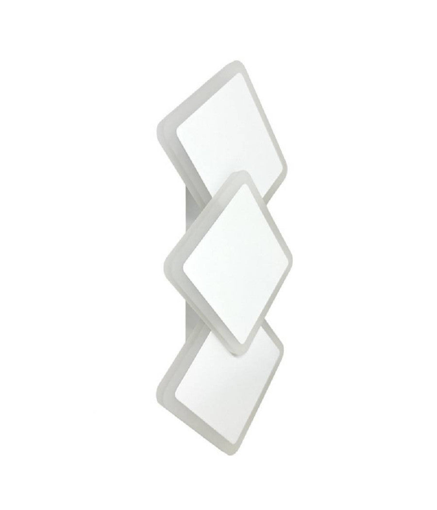 Applique Moderno Triplo Rombi A Led 14w Da Parete 3 Colorazioni Di Luce Aq31-b3c         