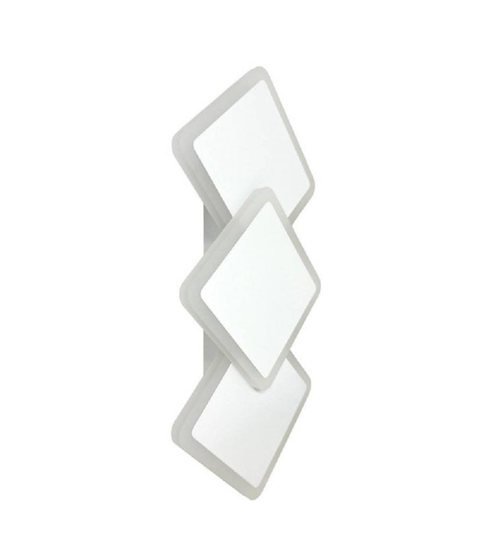 Applique Moderno Triplo Rombi A Led 14w Da Parete 3 Colorazioni Di Luce Aq31-b3c         