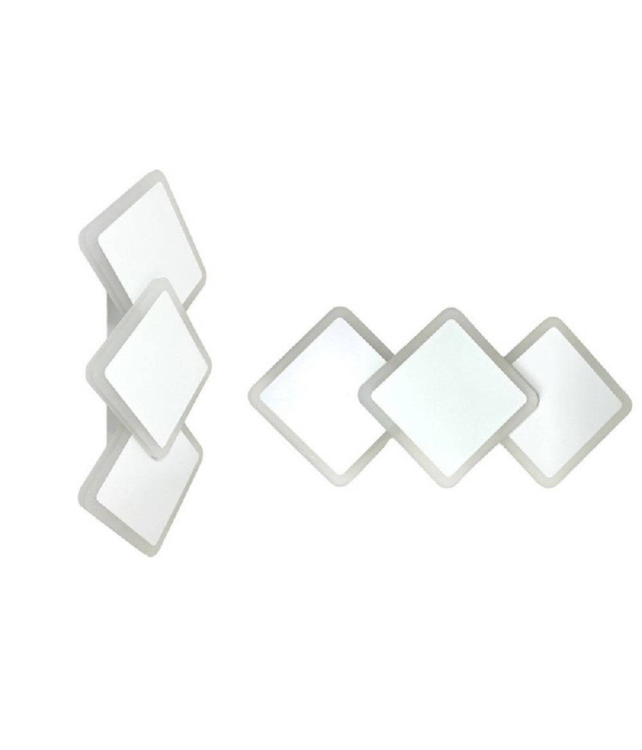 Applique Moderno Triplo Rombi A Led 14w Da Parete 3 Colorazioni Di Luce Aq31-b3c         