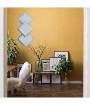 Applique Moderno Triplo Rombi A Led 14w Da Parete 3 Colorazioni Di Luce Aq31-b3c         