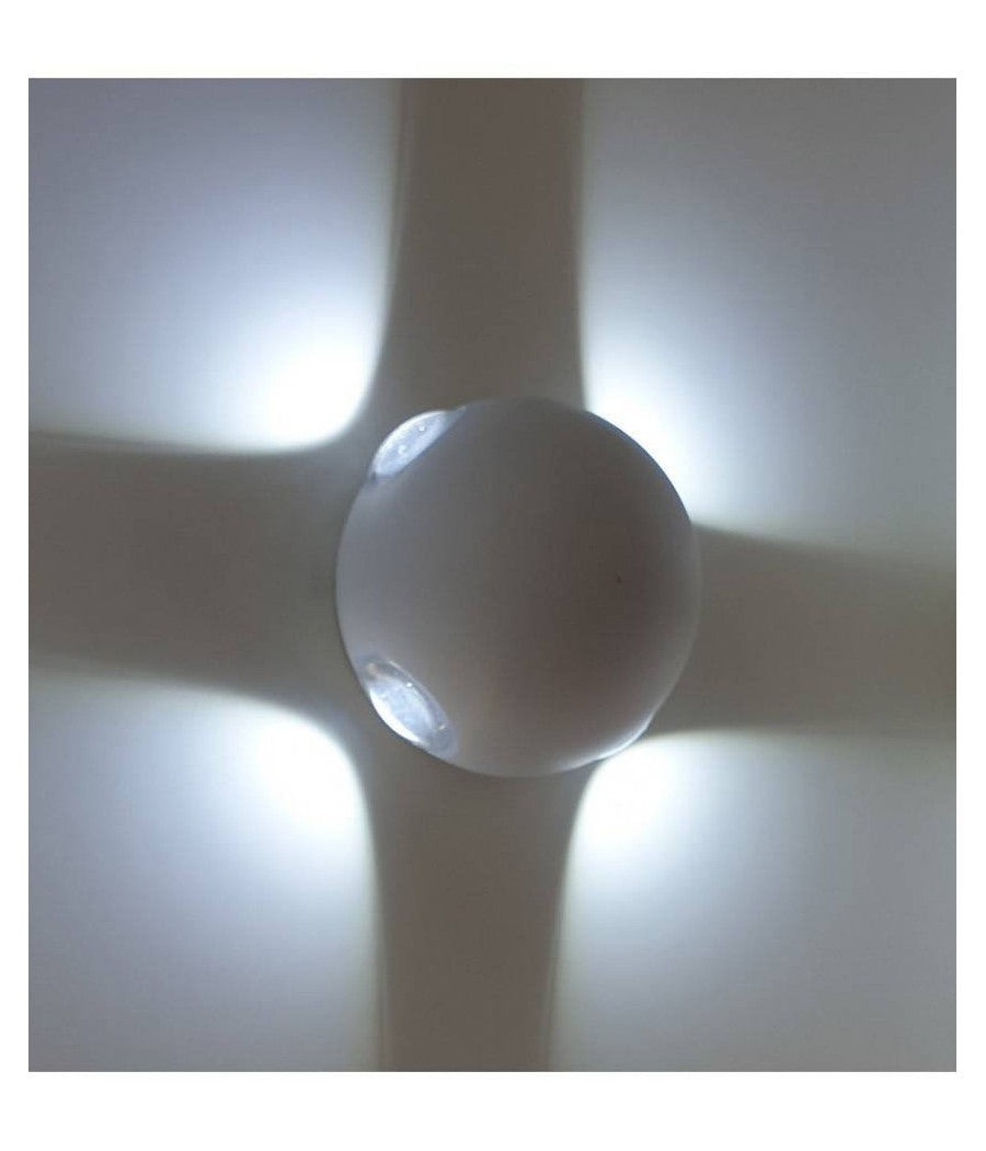 Applique Muro A Sfera 4 Fasci Di Luce Esterno Bianco Luce 3000k 6000k 4000k Es58         