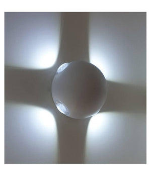 Applique Muro A Sfera 4 Fasci Di Luce Esterno Bianco Luce 3000k 6000k 4000k Es58         