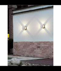 Applique Muro A Sfera 4 Fasci Di Luce Esterno Bianco Luce 3000k 6000k 4000k Es58  -bianco Naturale      -