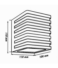 Applique Muro Esterno Led 10w Lampada Decorativa Strisce Cubo Bianco Ip54 B110-b         