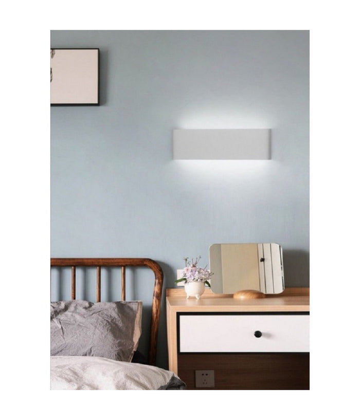 Applique Muro Led 15 W Doppia Emissione Di Luce Bianco Rettangolare Moderno E57         