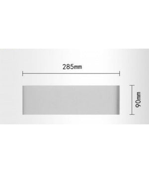 Applique Muro Led 15 W Doppia Emissione Di Luce Bianco Rettangolare Moderno E57         