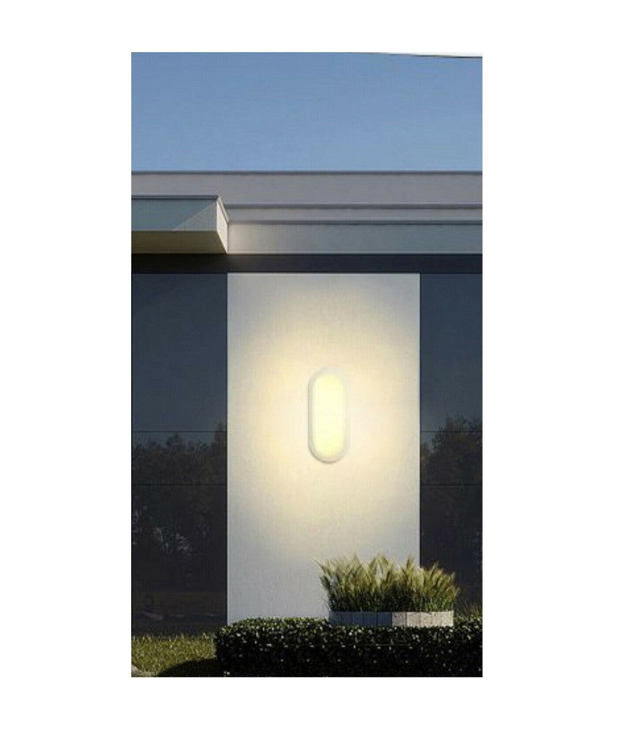 Applique Muro Led 18w Plafoniera Giardino Tartaruga Ip65 6500k 3000k 4000k Es51         