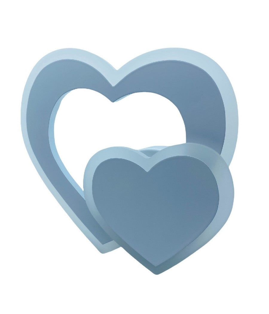 Applique Muro Led Interno Moderno Doppio Cuore 12 W Luce 3000k 4000k 6500k E83-b         