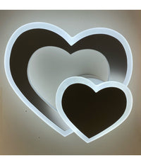 Applique Muro Led Interno Moderno Doppio Cuore 12 W Luce 3000k 4000k 6500k E83-b         