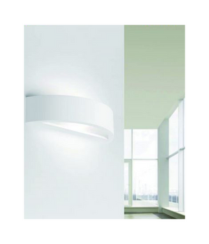 Applique Muro Moderno In Gesso Mezzaluna Slim 1xr7s Lampada Verniciabile Gs-e62         