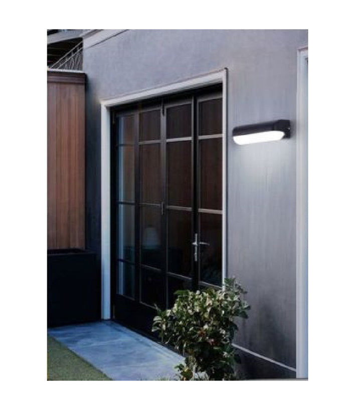 Applique Nero Da Esterno 12 Watt Luce Calda Fredda Naturale Es63         