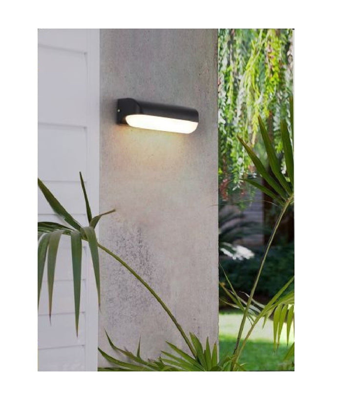 Applique Nero Da Esterno 12 Watt Luce Calda Fredda Naturale Es63         