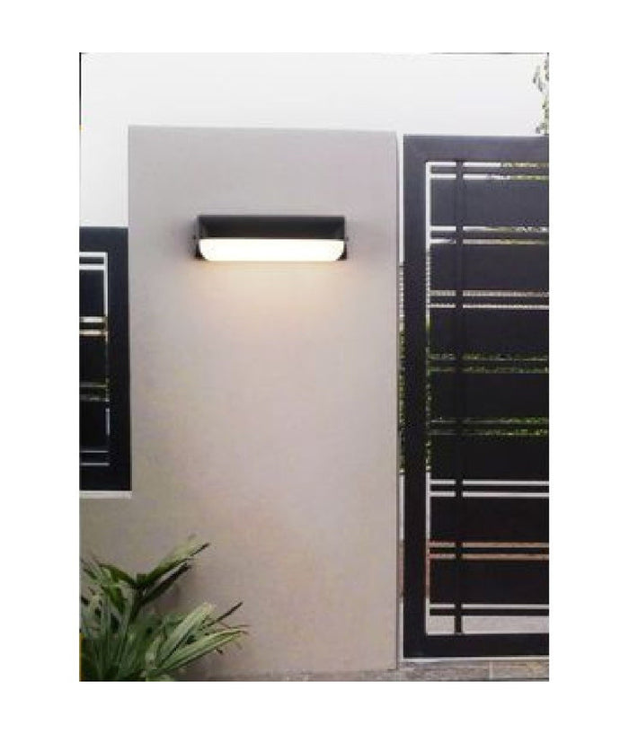 Applique Nero Da Esterno 12 Watt Luce Calda Fredda Naturale Es63         