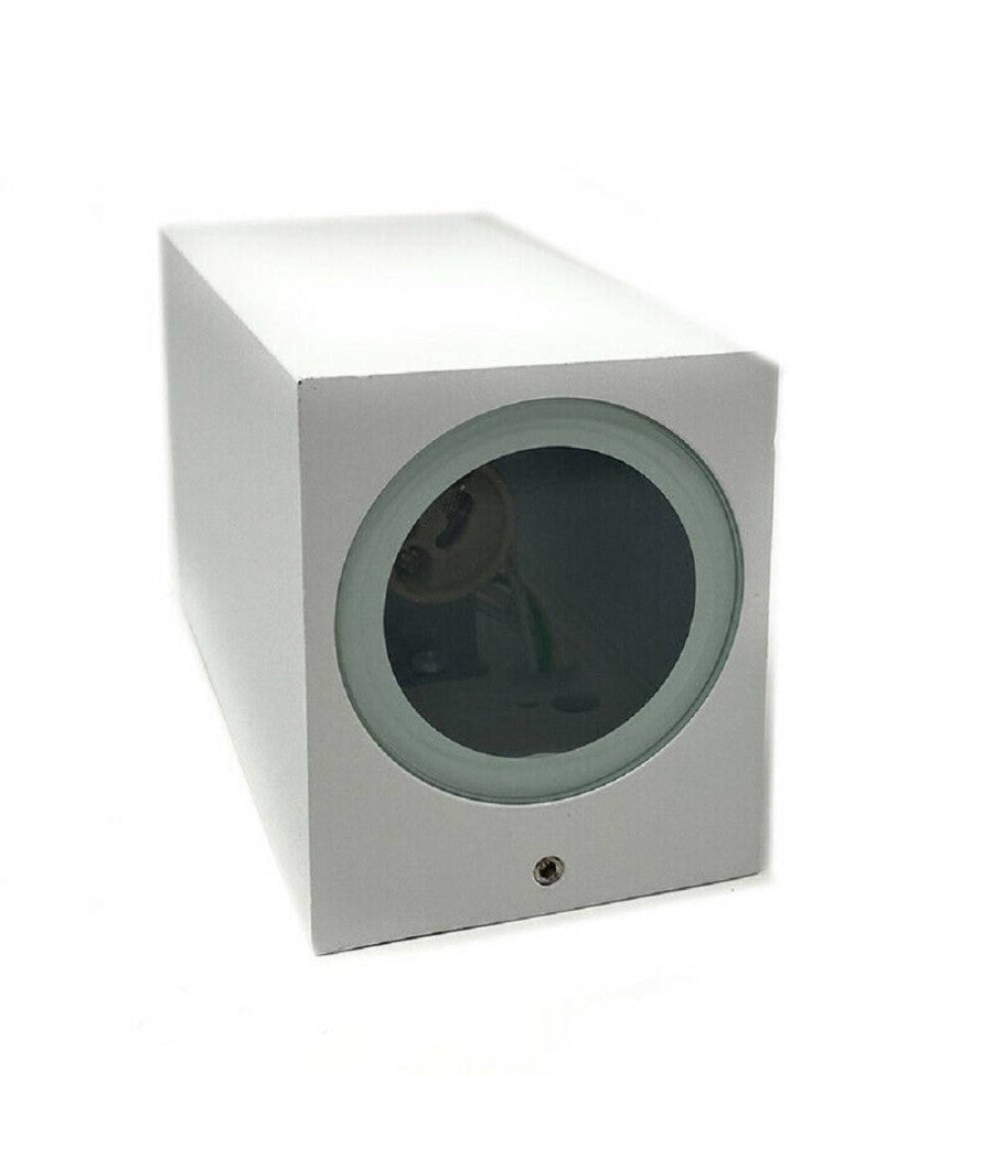 Applique Parete Doppia Emissione Attacco Gu10 Lampada Moderna Es55 Up & Down Ip65         