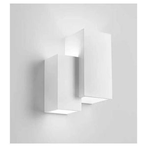 Trade Shop - Applique Parete In Gesso 2 Rettangoli Incastonati Bianco Ip20 Gs-e39 Verniciabile -