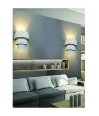 Applique Parete In Gesso Effetto Pietra Verniciabile Moderno Attacco E14 Gs-e56         