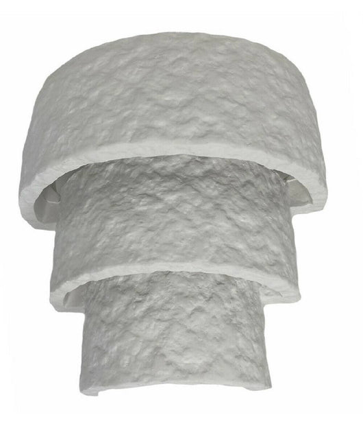 Applique Parete In Gesso Effetto Pietra Verniciabile Moderno Attacco E14 Gs-e56         