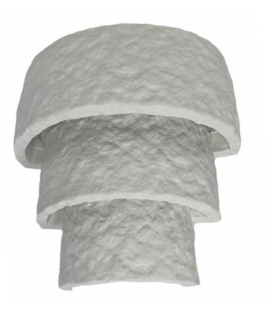 Applique Parete In Gesso Effetto Pietra Verniciabile Moderno Attacco E14 Gs-e56         