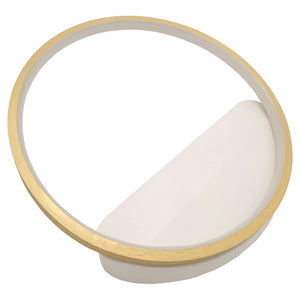 Trade Shop - Applique Parete Led 14w Cerchio Oro Lampada Tonda Design Moderno Luce 4000k 71255         