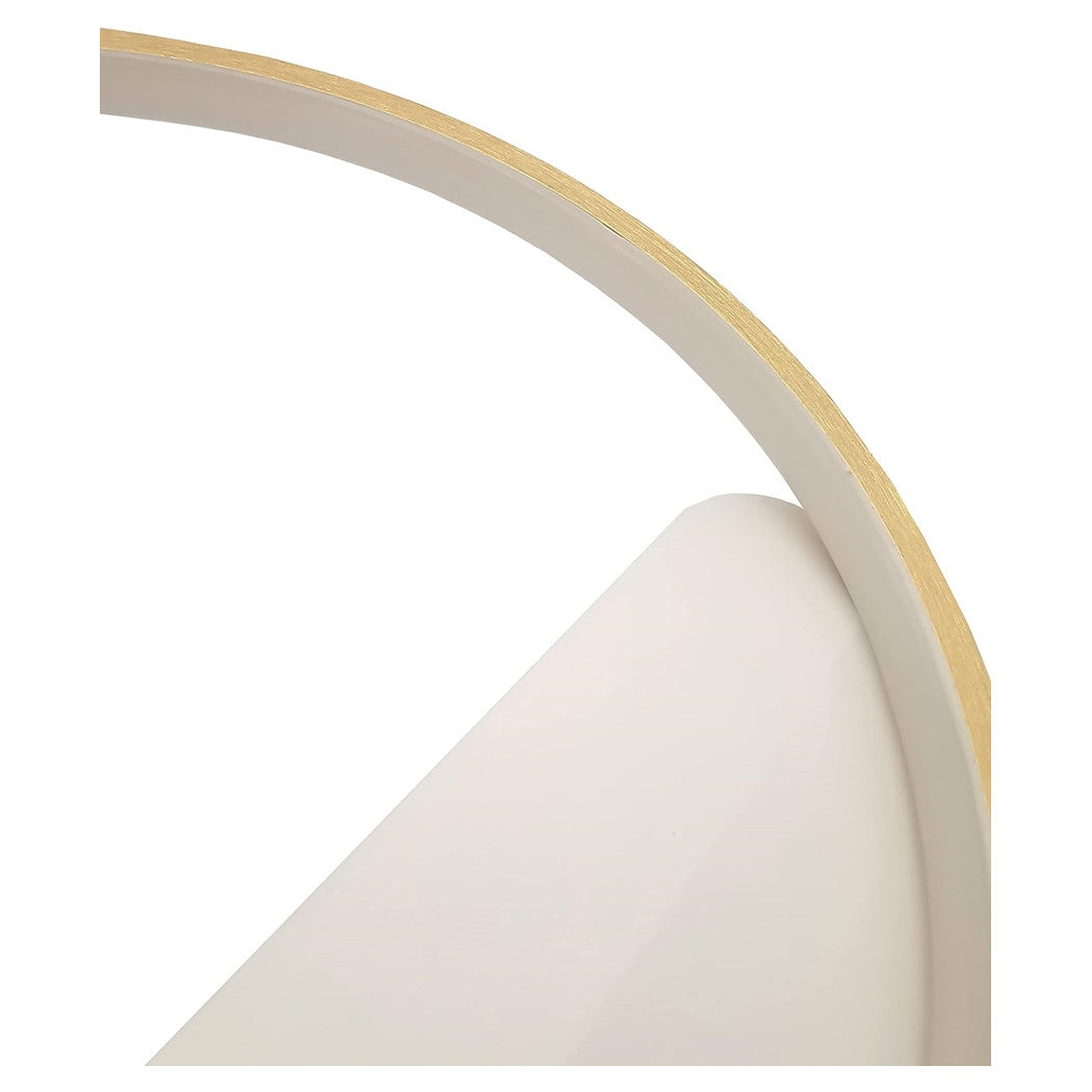 Trade Shop - Applique Parete Led 14w Cerchio Oro Lampada Tonda Design Moderno Luce 6500k 71262         