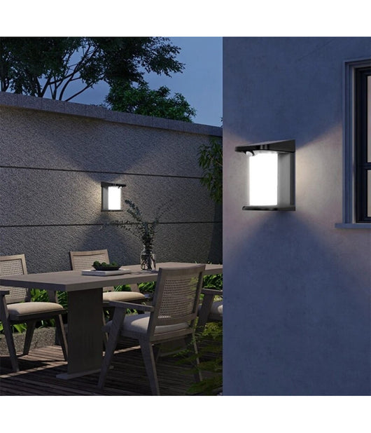 Applique Parete Led Luce 3000k 6500k Pannello Solare Sensore Movimento Yh0619-pir  -bianco Freddo      -