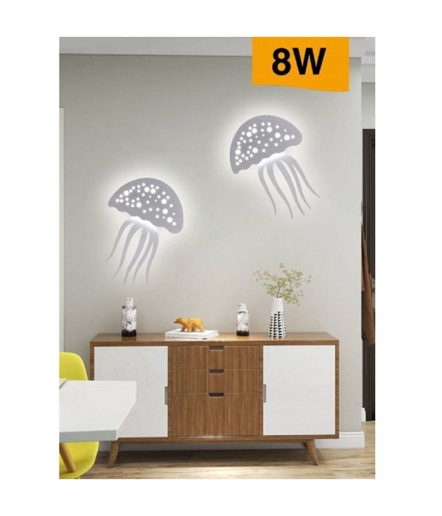 Applique Parete Led Medusa 3 Tonalità  Luce Moderno 8w Bianca Dimmerabile Aq27-b3c         