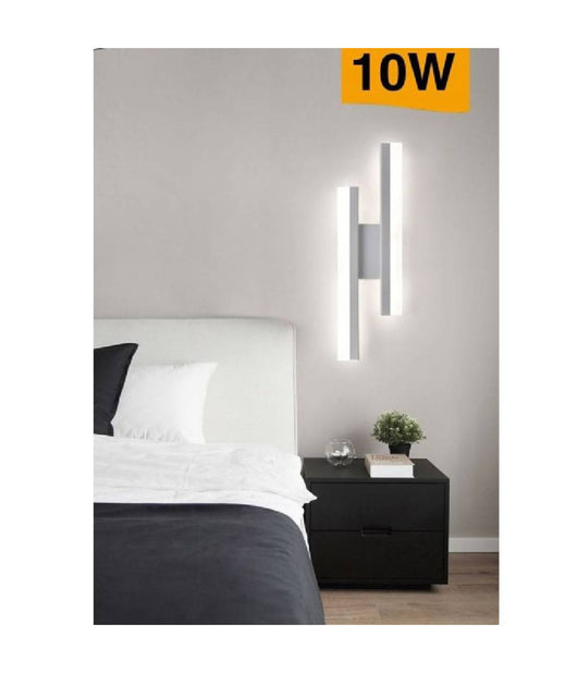 Applique Parete Moderno 10w Lumetto Abat Jour Bianca Luce 6500k 4000k 3000k E87b  -bianco Naturale      -