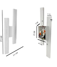 Applique Parete Moderno 10w Lumetto Abat Jour Bianca Luce 6500k 4000k 3000k E87b         