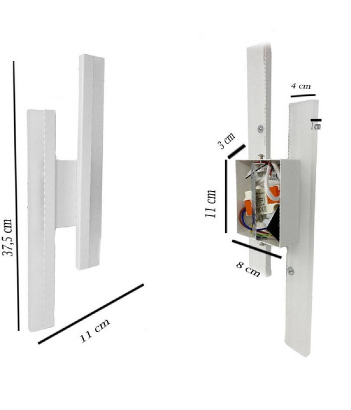 Applique Parete Moderno 10w Lumetto Abat Jour Bianca Luce 6500k 4000k 3000k E87b         