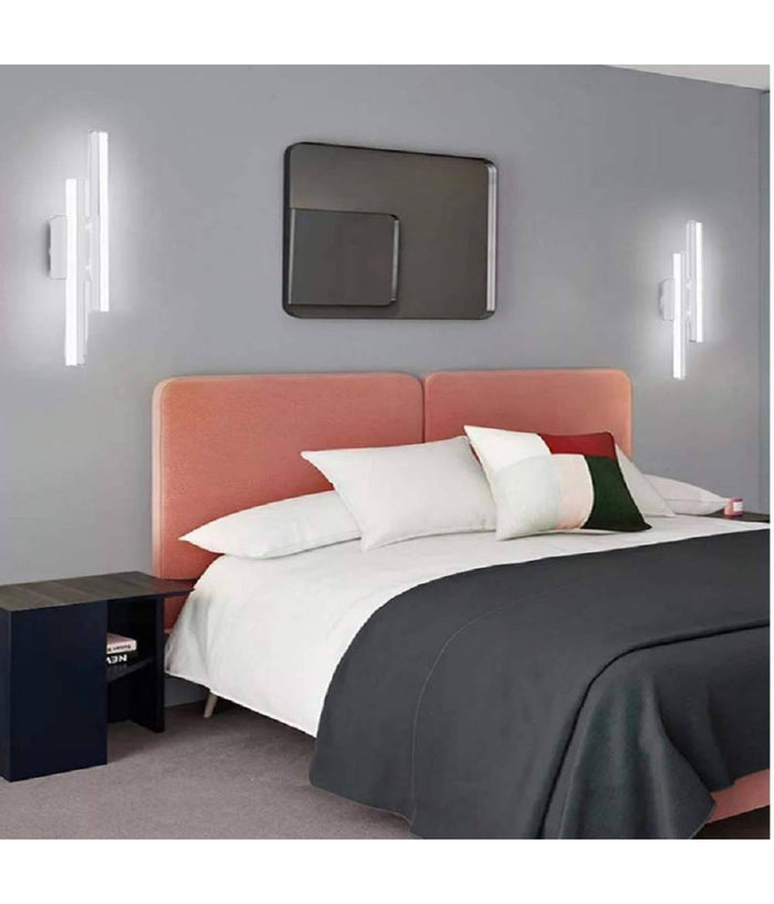 Applique Parete Moderno 10w Lumetto Abat Jour Bianca Luce 6500k 4000k 3000k E87b         