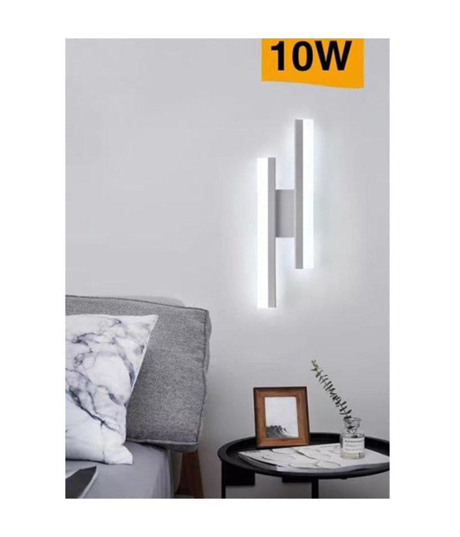Applique Parete Moderno 10w Lumetto Abat Jour Bianca Luce 6500k 4000k 3000k E87b         
