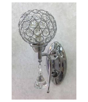 Applique Parete Moderno Paralume Con Cristalli Acrilico Pendente Attacco G9 E19  Argento       