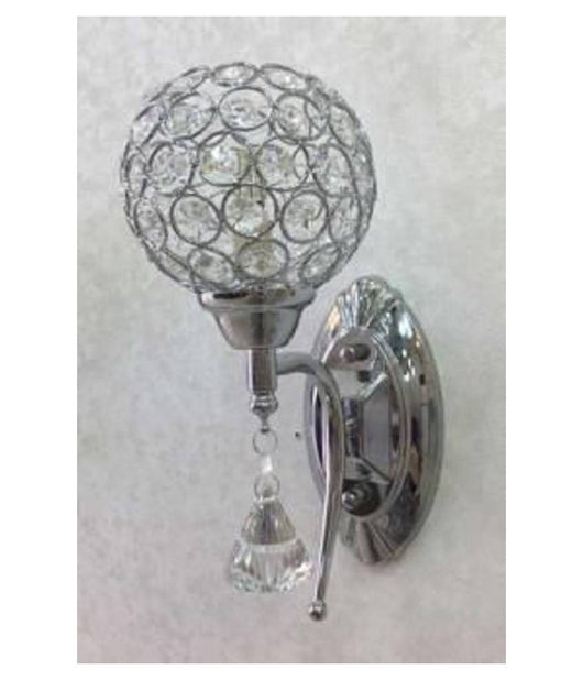 Applique Parete Moderno Paralume Con Cristalli Acrilico Pendente Attacco G9 E19  Argento       